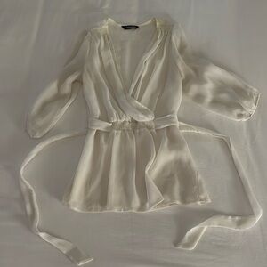 Express sheer beige top